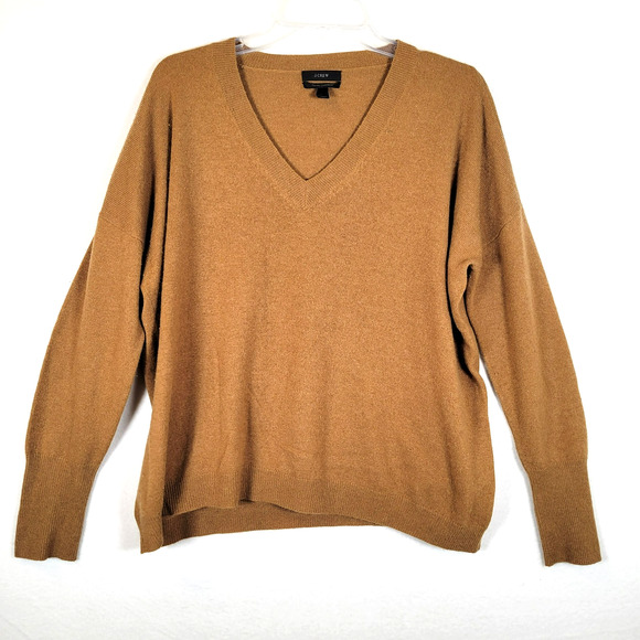 J. Crew Sweaters - J. Crew Womens Cashmere Knit Relaxed Sweater Size Large Brown Minimalist Winter